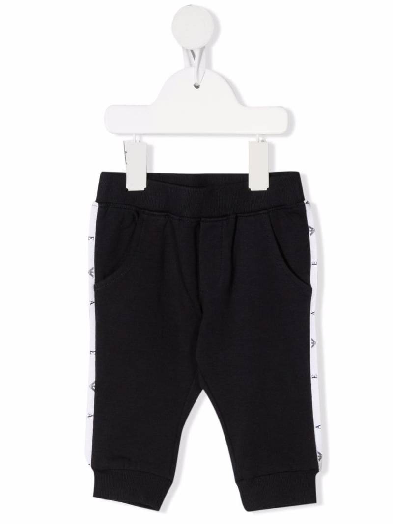 Emporio Armani Kids logo tape track pants - Blue von Emporio Armani Kids