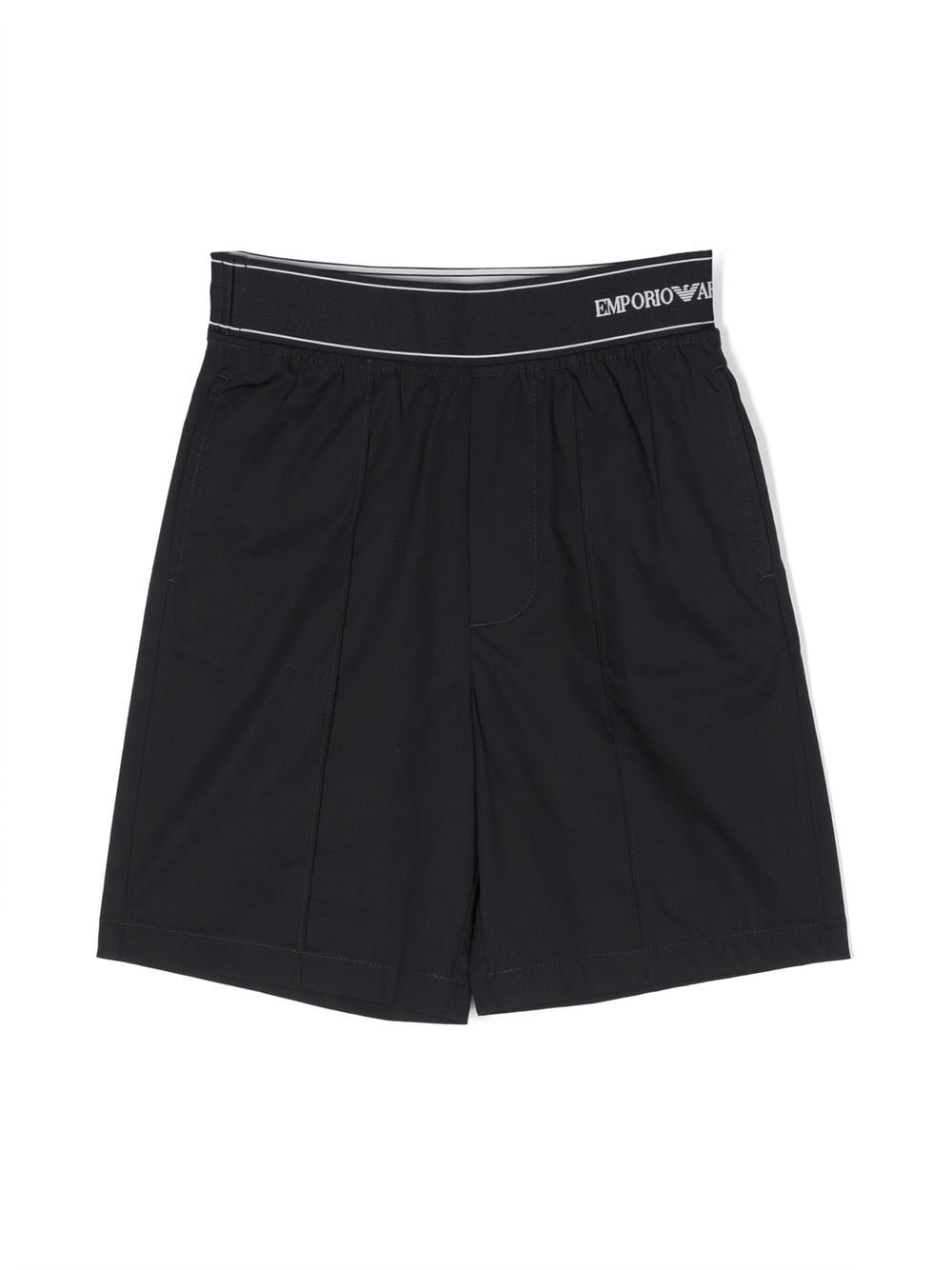 Emporio Armani Kids logo-waist Bermuda shorts - Blue von Emporio Armani Kids