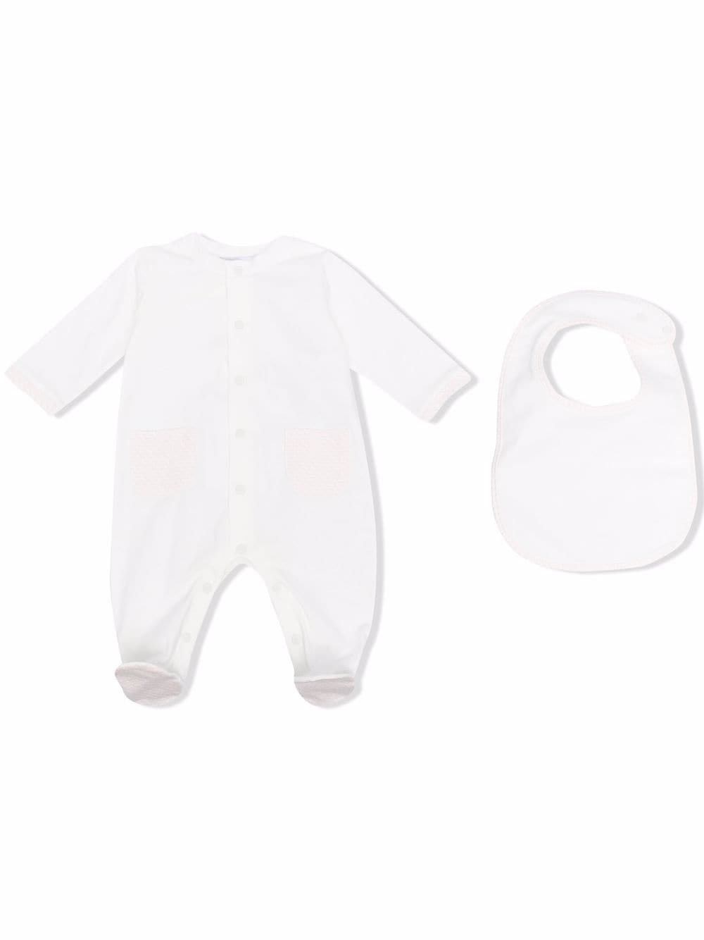 Emporio Armani Kids long-sleeve babygrow - White von Emporio Armani Kids