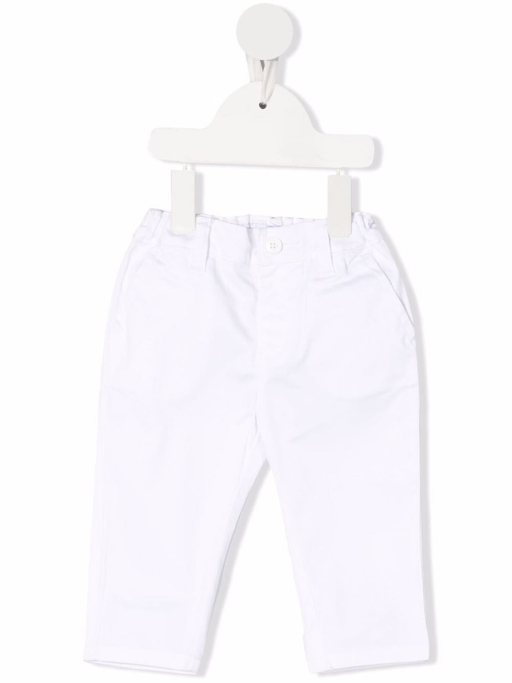 Emporio Armani Kids mid-rise elasticated-waist trousers - White von Emporio Armani Kids