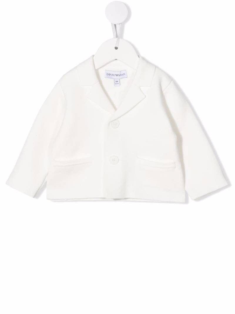 Emporio Armani Kids single-breasted blazer - White von Emporio Armani Kids