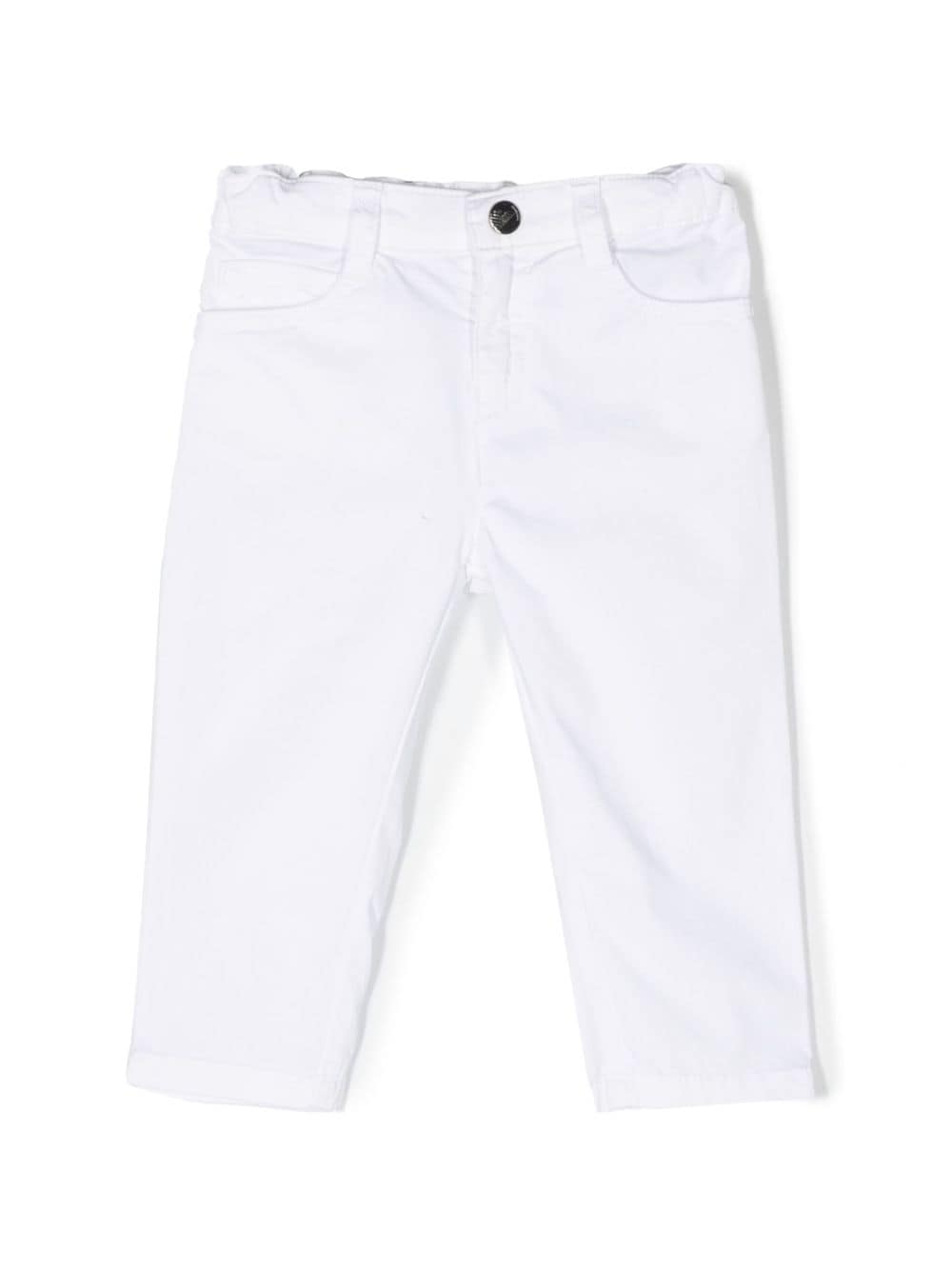 Emporio Armani Kids straight-leg cotton trousers - White von Emporio Armani Kids