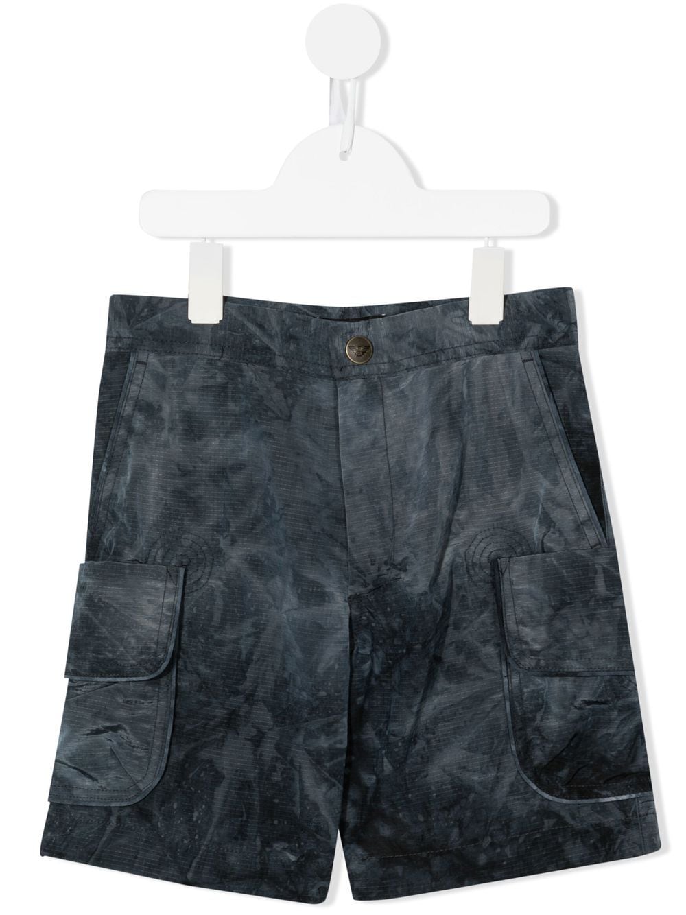 Emporio Armani Kids tie-dye cargo shorts - Blue von Emporio Armani Kids