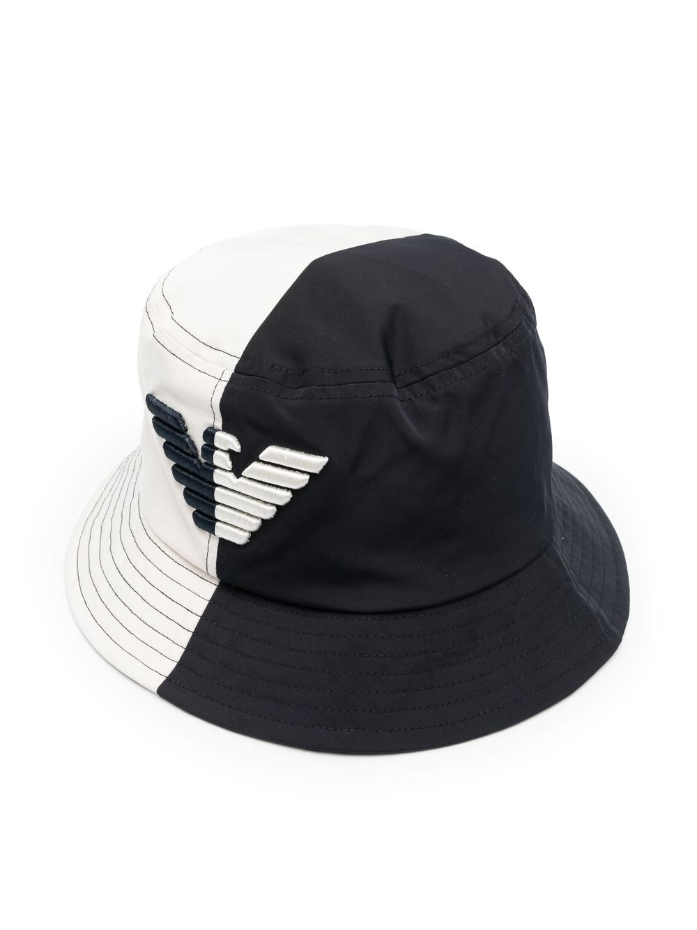 Emporio Armani Kids two-tone Eagle bucket hat - Blue von Emporio Armani Kids