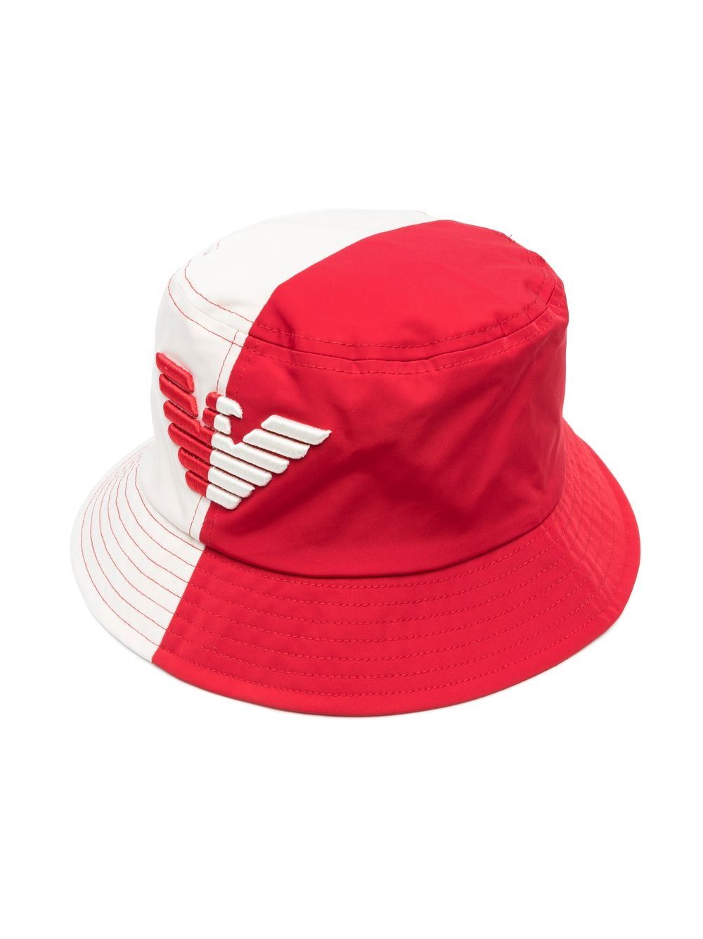 Emporio Armani Kids two-tone Eagle bucket hat - Red von Emporio Armani Kids