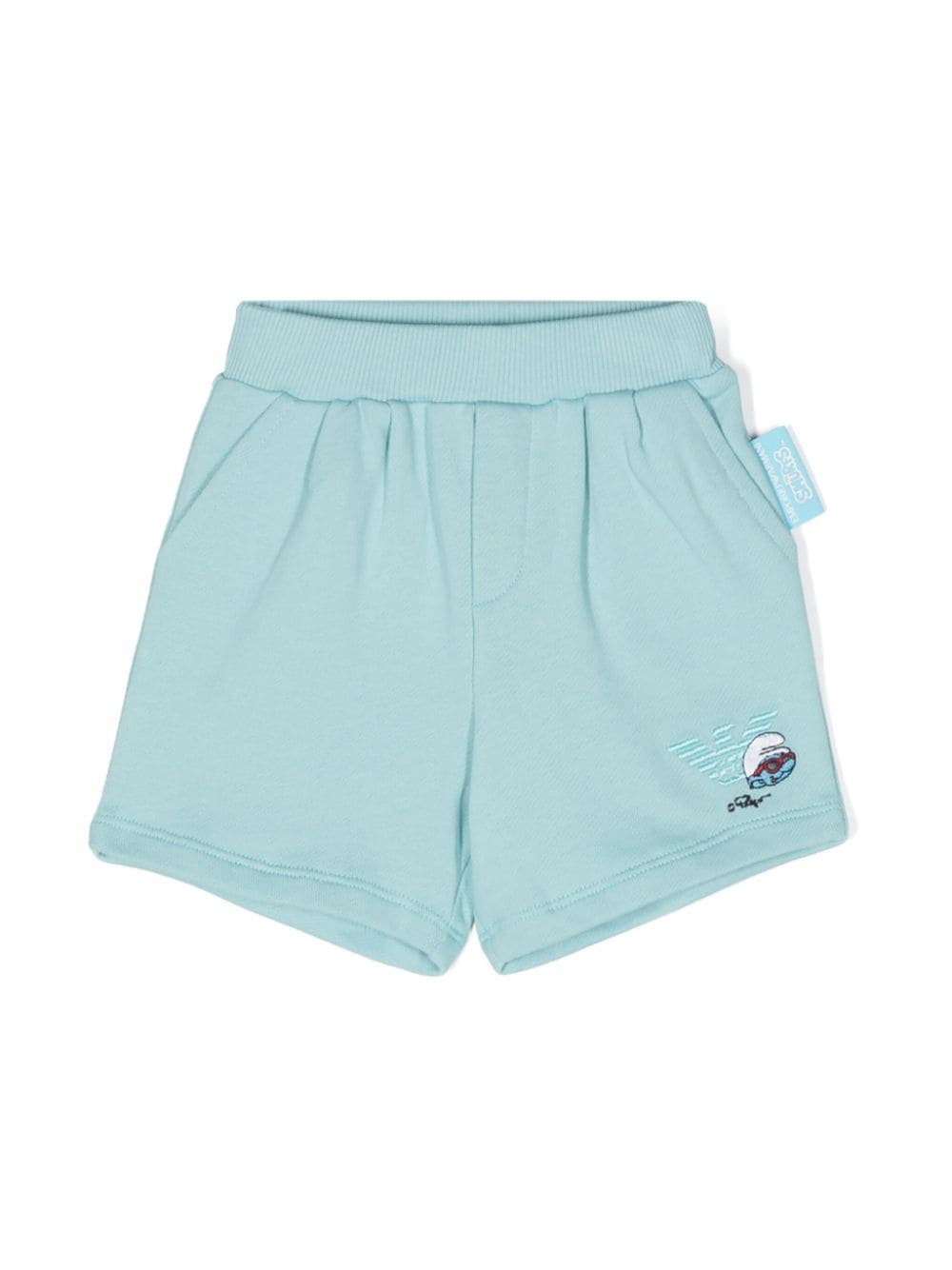 Emporio Armani Kids x Smurfs cotton track shorts - Blue von Emporio Armani Kids