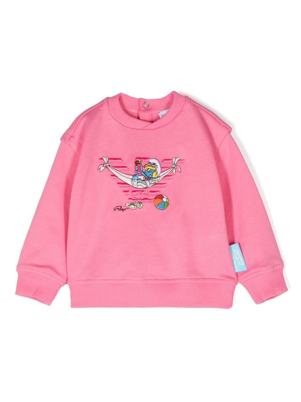Emporio Armani Kids x The Smurfs embroidered sweatshirt - Pink von Emporio Armani Kids