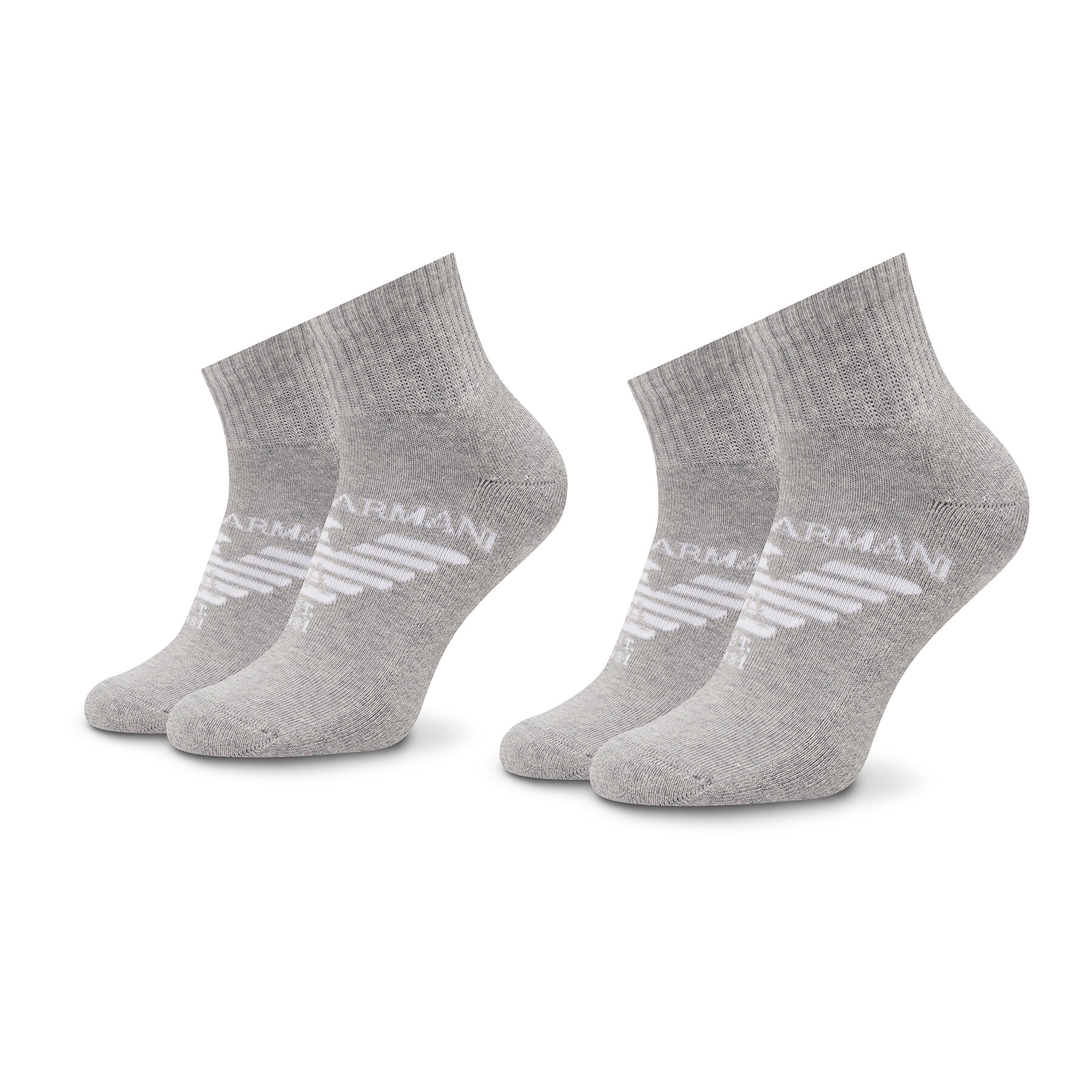 2er-Set hohe Damensocken Emporio Armani 292304 2F258 00047 Grigio Chiaro Melange von Emporio Armani