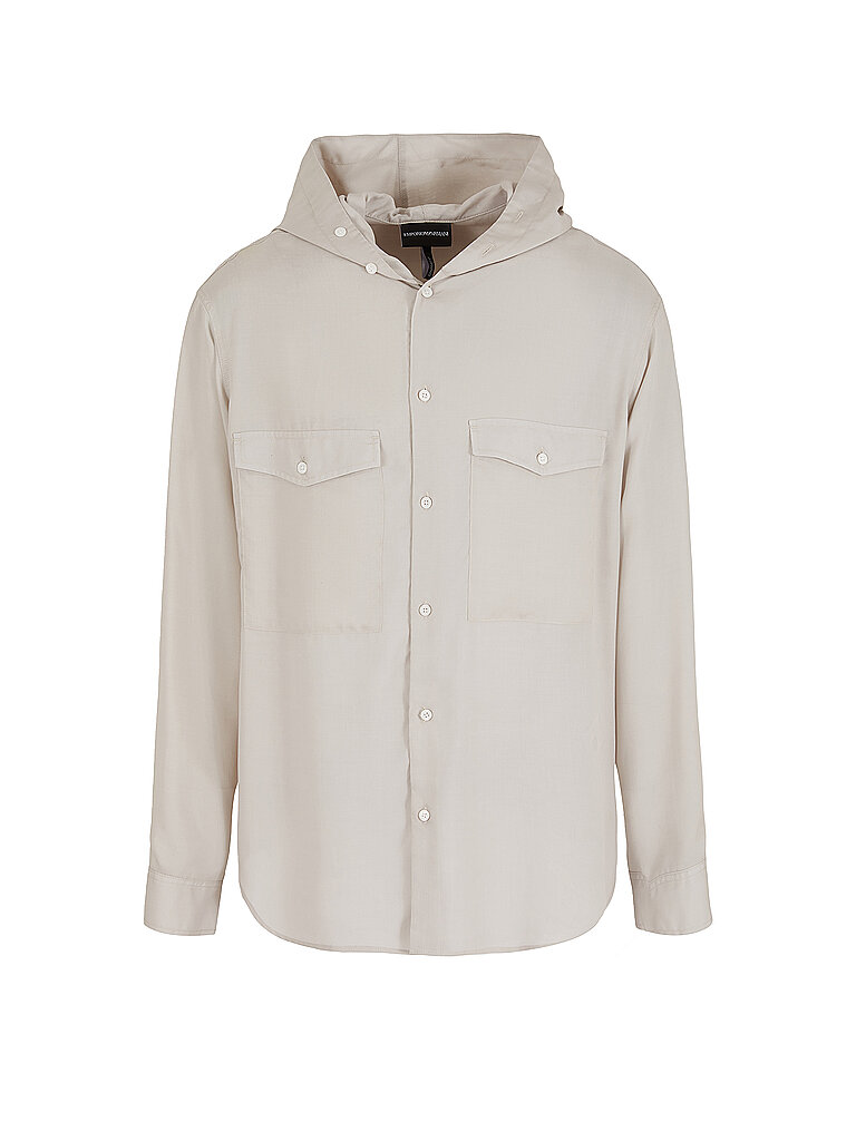 EMPORIO ARMANI Hemd Regular Fit  beige | M von Emporio Armani