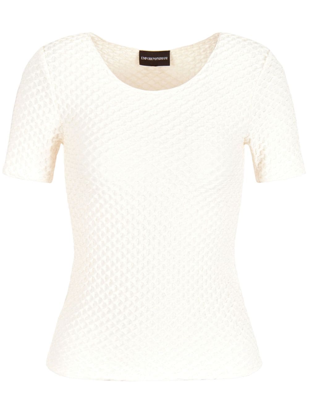 Emporio Armani ASV short-sleeve jumper - White von Emporio Armani