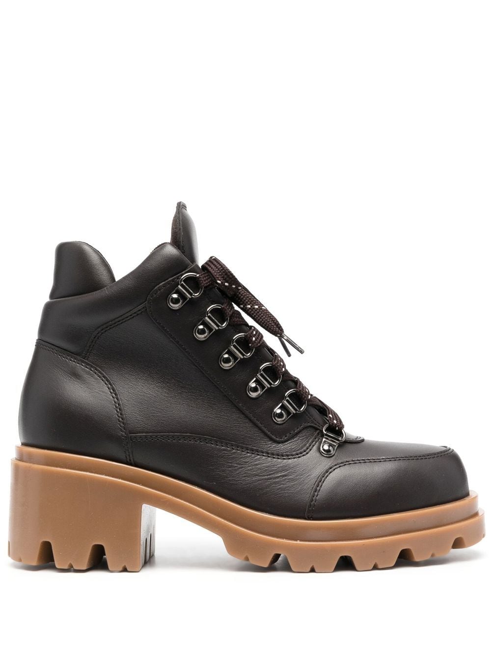 Emporio Armani Chalet Collection 65mm hiking boots - Brown von Emporio Armani