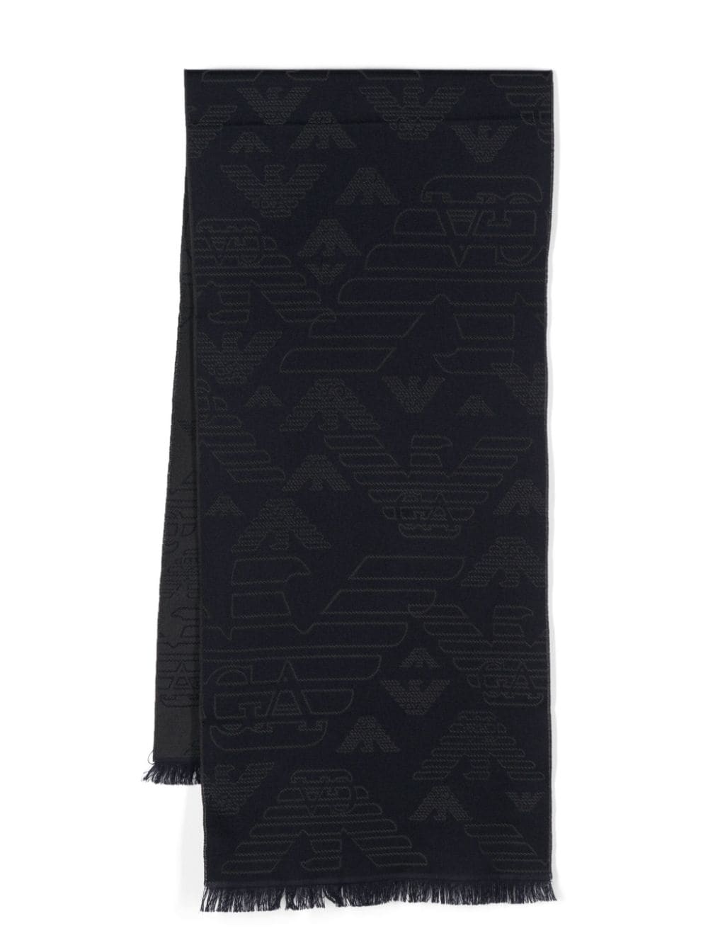 Emporio Armani Eagle-head jacquard scarf - Blue von Emporio Armani