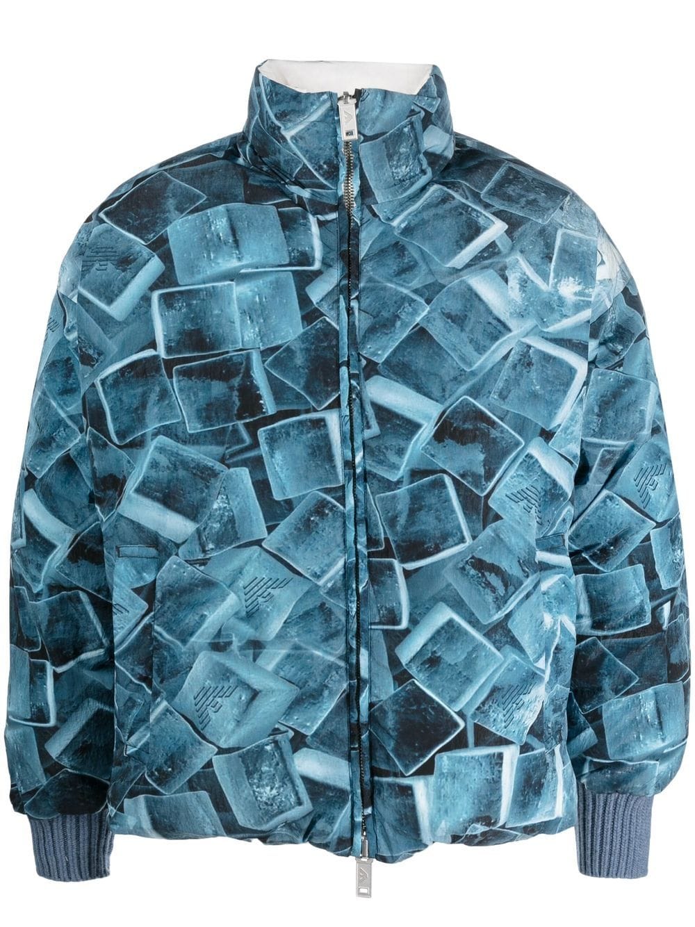 Emporio Armani Earctic reversible puffer jacket - Blue von Emporio Armani