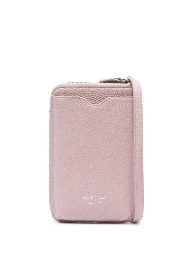 Emporio Armani MyEA logo-debossed phone holder - Pink von Emporio Armani