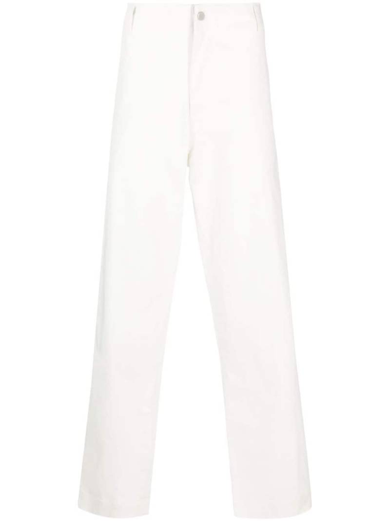 Emporio Armani Sustainable Collection straight-leg trousers - White von Emporio Armani