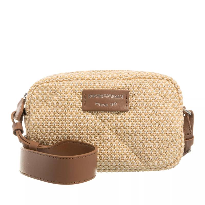 Emporio Armani Umhängetasche - Camera Case Paglia - Gr. unisize - in Beige - für Damen von Emporio Armani