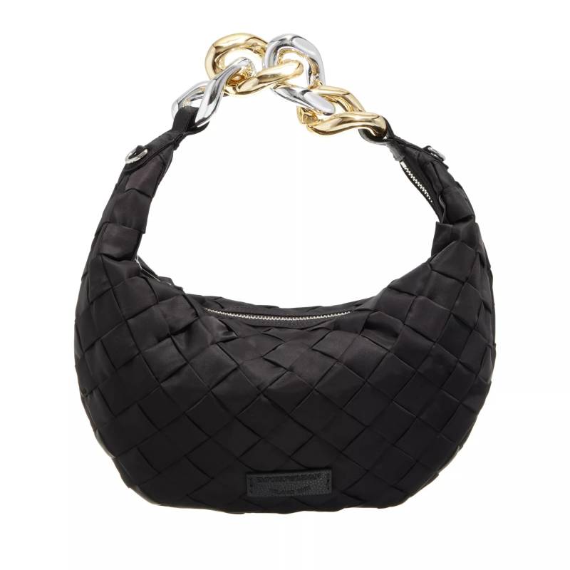 Emporio Armani Umhängetasche - Hobo M Nylon Intrec Riciclato - Gr. unisize - in Schwarz - für Damen von Emporio Armani