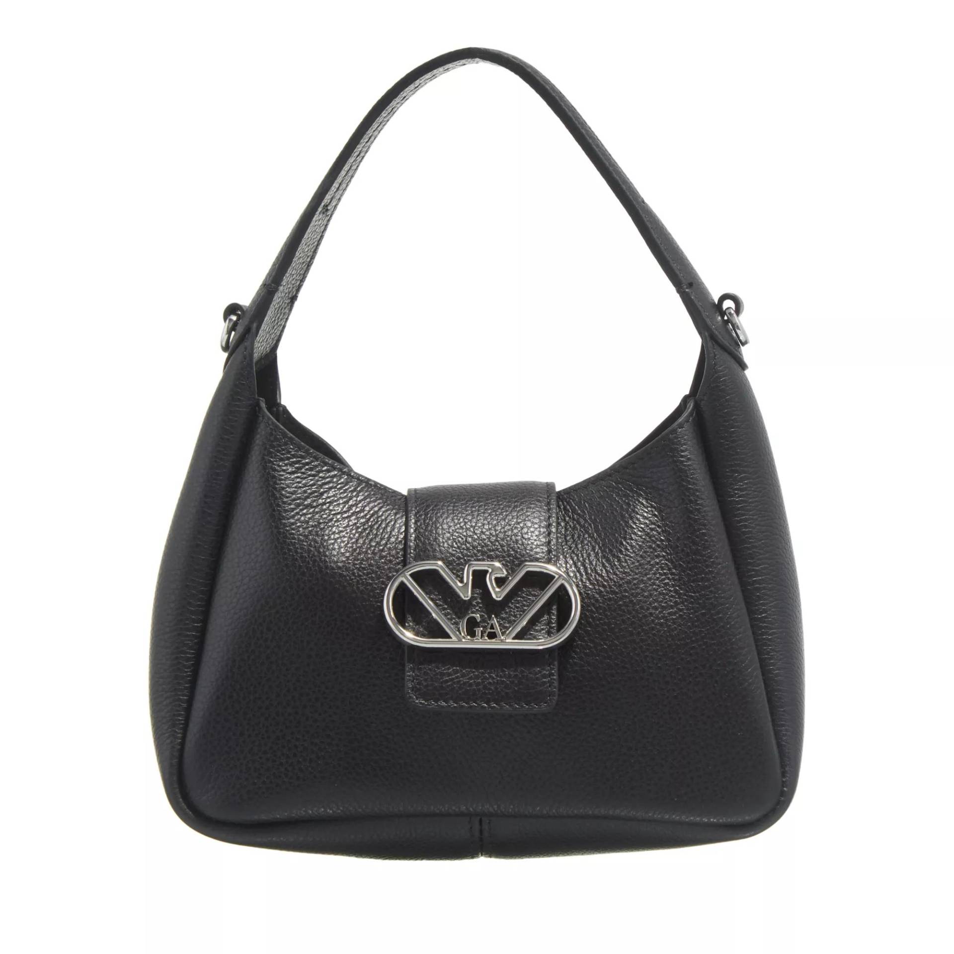 Emporio Armani Umhängetasche - Hobo S Micro Cervo - Gr. unisize - in Schwarz - für Damen von Emporio Armani