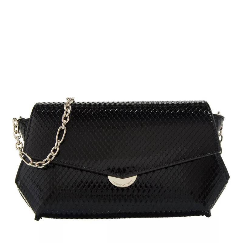 Emporio Armani Umhängetasche - P69 Shoulder Bag Leather - Gr. unisize - in Schwarz - für Damen von Emporio Armani