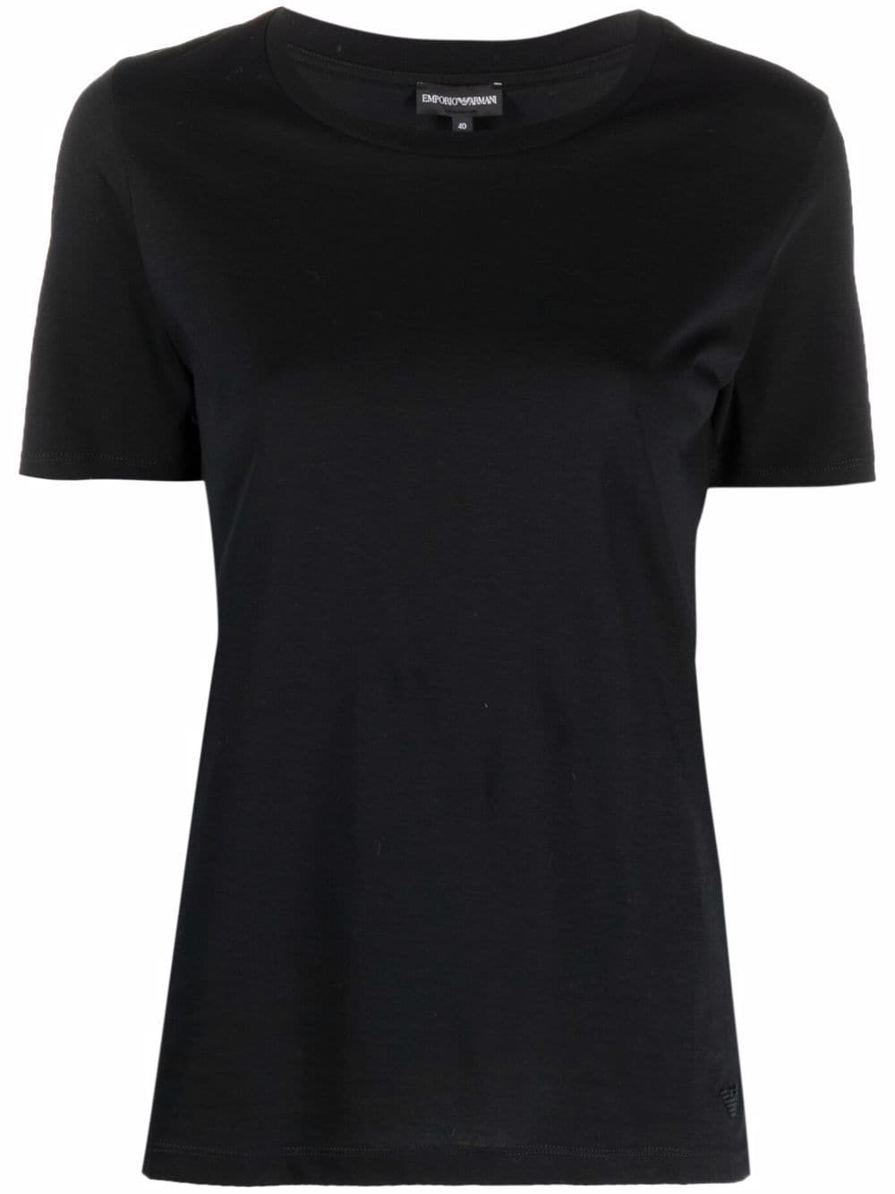 Emporio Armani round-neck cotton T-shirt - Black von Emporio Armani