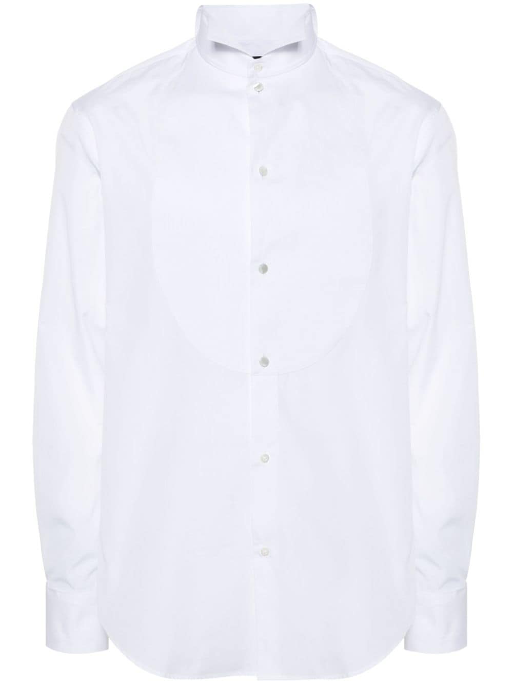 Emporio Armani bib-panel cotton shirt - White von Emporio Armani