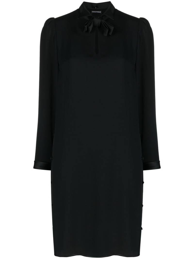 Emporio Armani bow-detail shift dress - Black von Emporio Armani