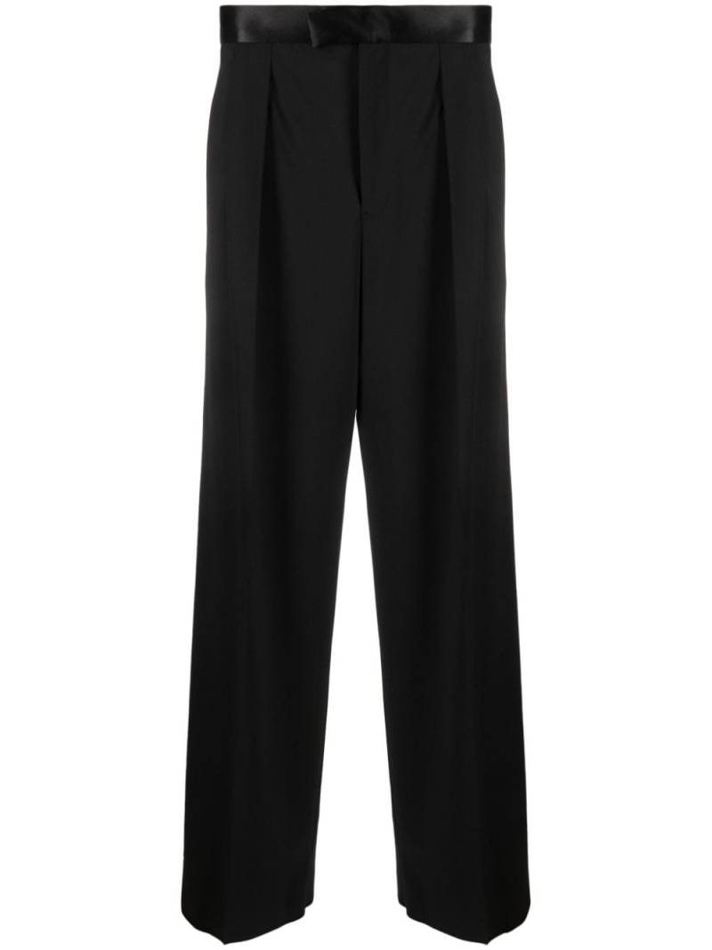 Emporio Armani box-pleat straight-leg trousers - Black von Emporio Armani