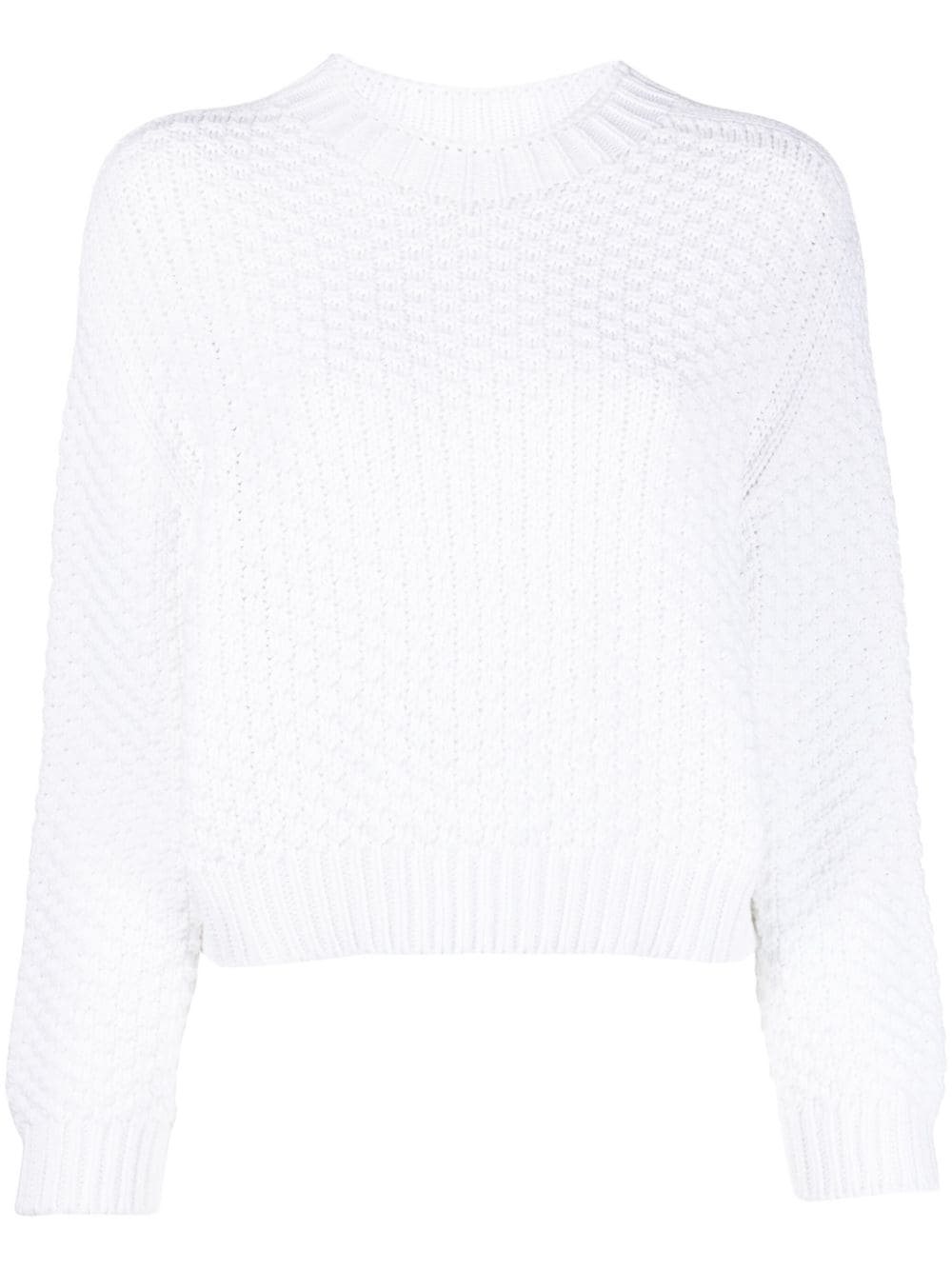 Emporio Armani boxy-fit knitted jumper - White von Emporio Armani