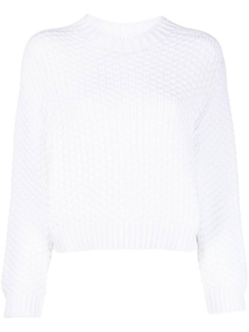 Emporio Armani boxy-fit knitted jumper - White von Emporio Armani