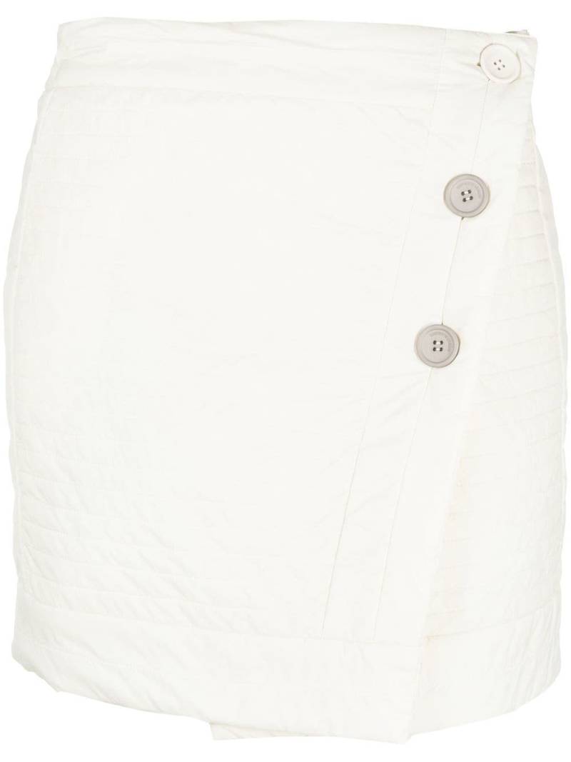 Emporio Armani button-front quilted skirt - White von Emporio Armani