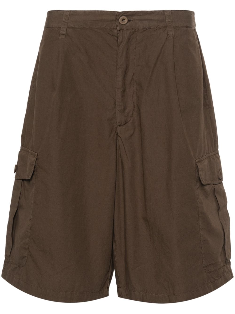 Emporio Armani cotton cargo shorts - Brown von Emporio Armani