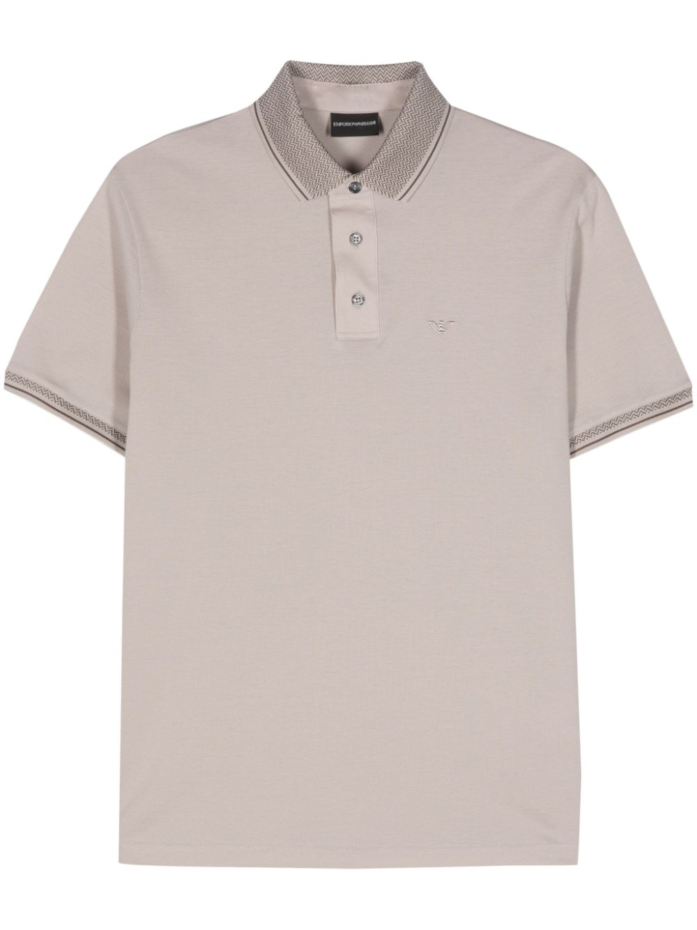 Emporio Armani cotton polo shirt - Neutrals von Emporio Armani