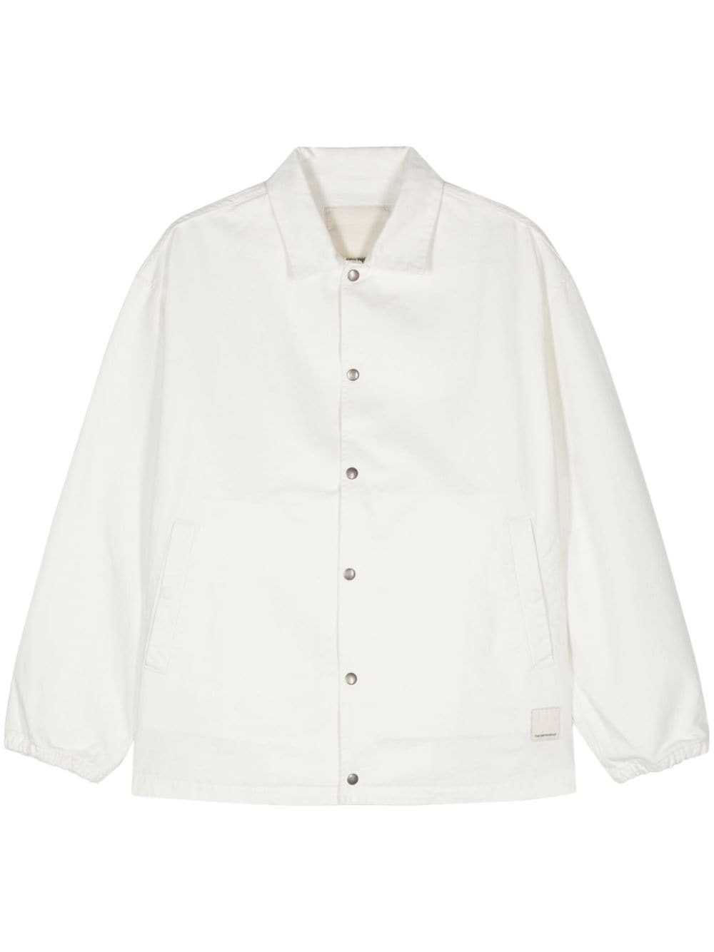Emporio Armani cotton twill shirt jacket - White von Emporio Armani