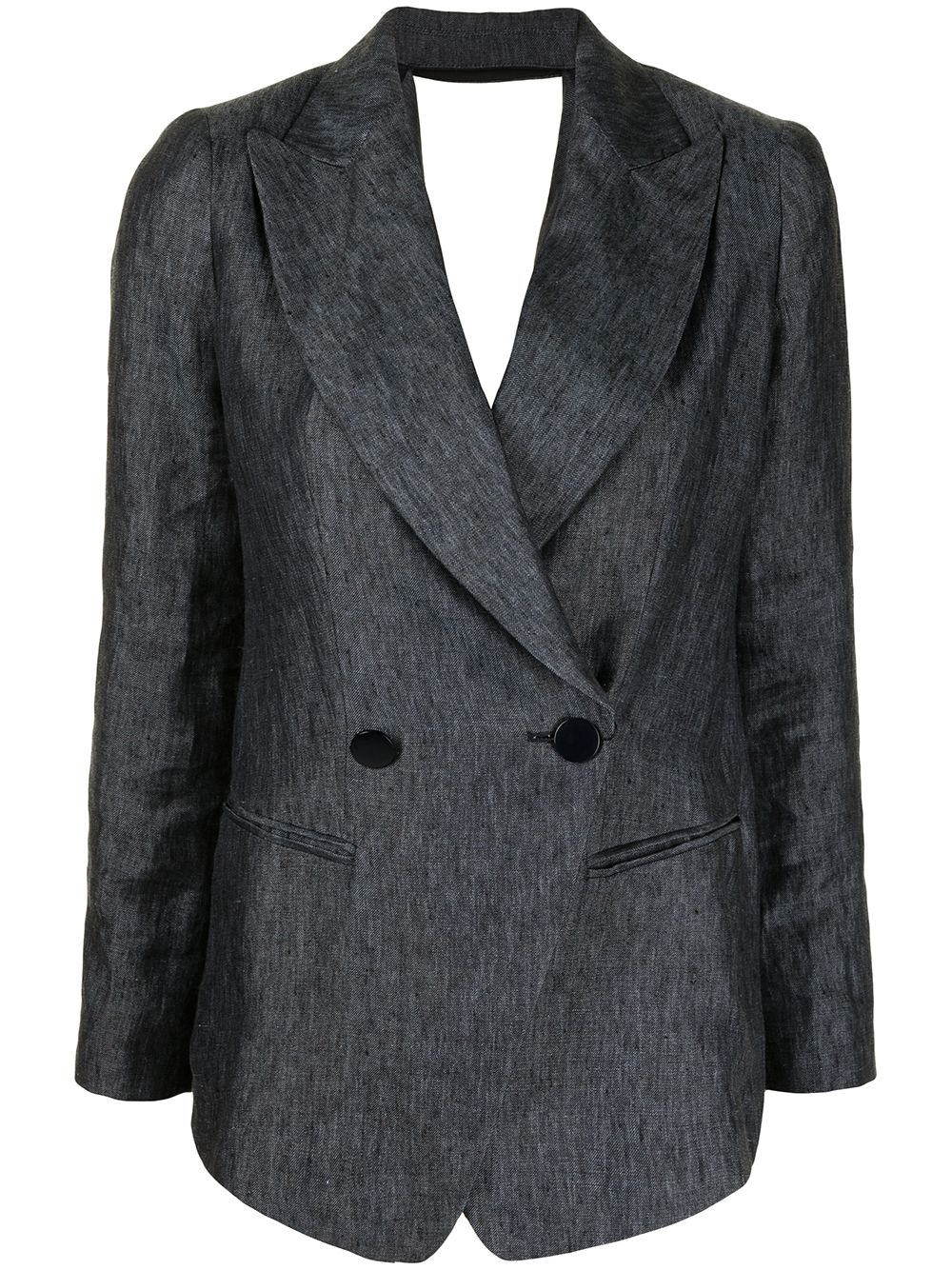 Emporio Armani cowl-back jacket - Blue von Emporio Armani