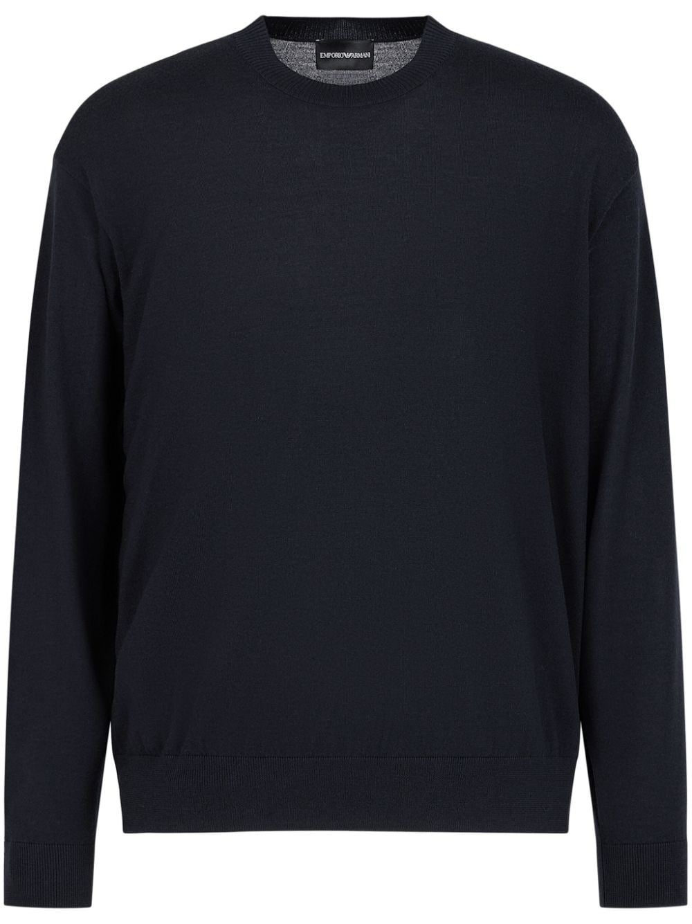 Emporio Armani crew-neck wool jumper - Black von Emporio Armani