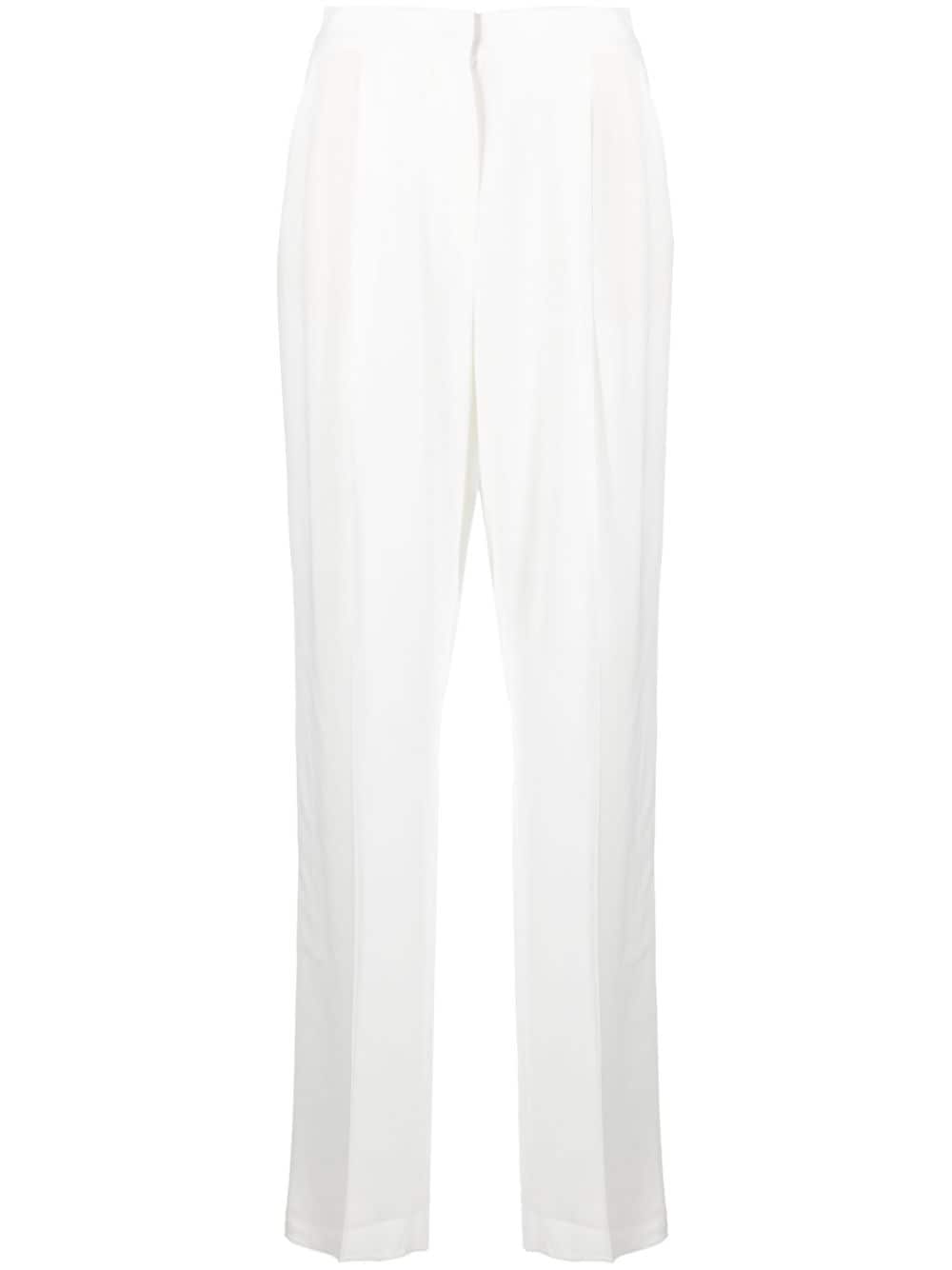 Emporio Armani darted straight-leg trousers - White von Emporio Armani