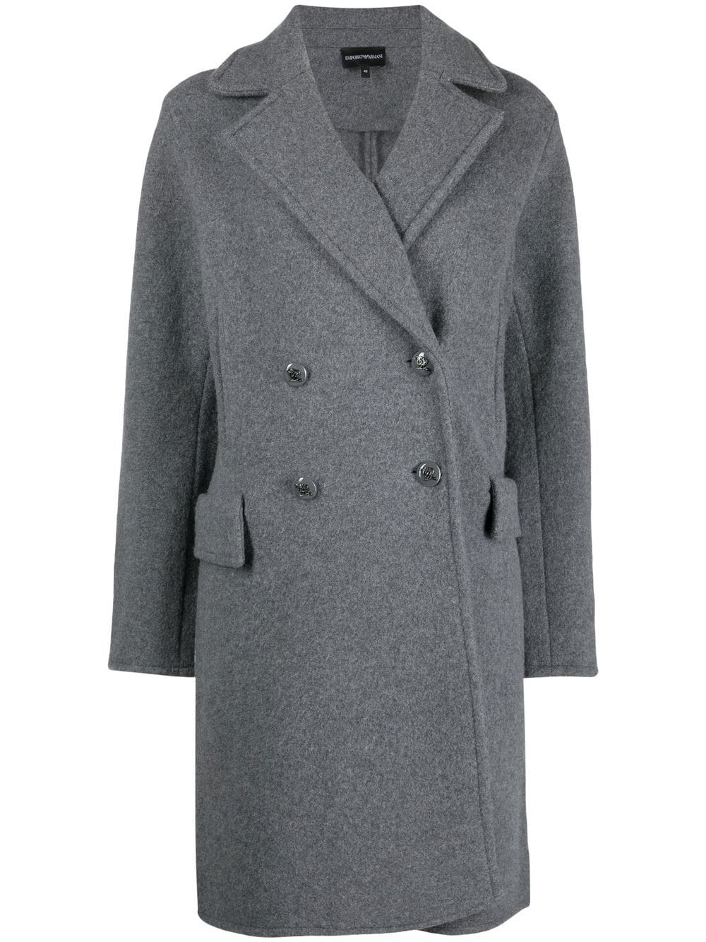 Emporio Armani double-breasted coat - Grey von Emporio Armani