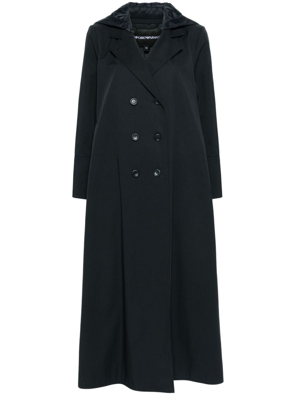 Emporio Armani double-breasted trench coat - Blue von Emporio Armani