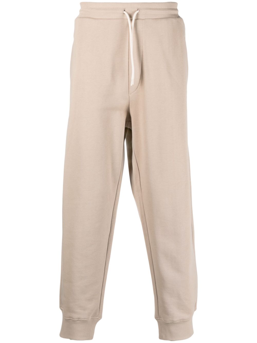 Emporio Armani drawstring organic cotton track pants - Neutrals von Emporio Armani