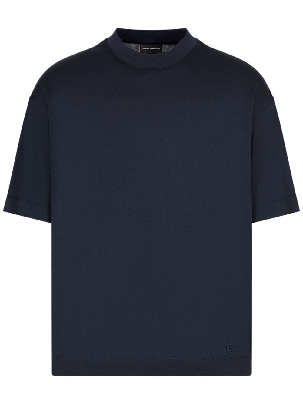 Emporio Armani drop-shoulder fine-knit T-shirt - Blue von Emporio Armani