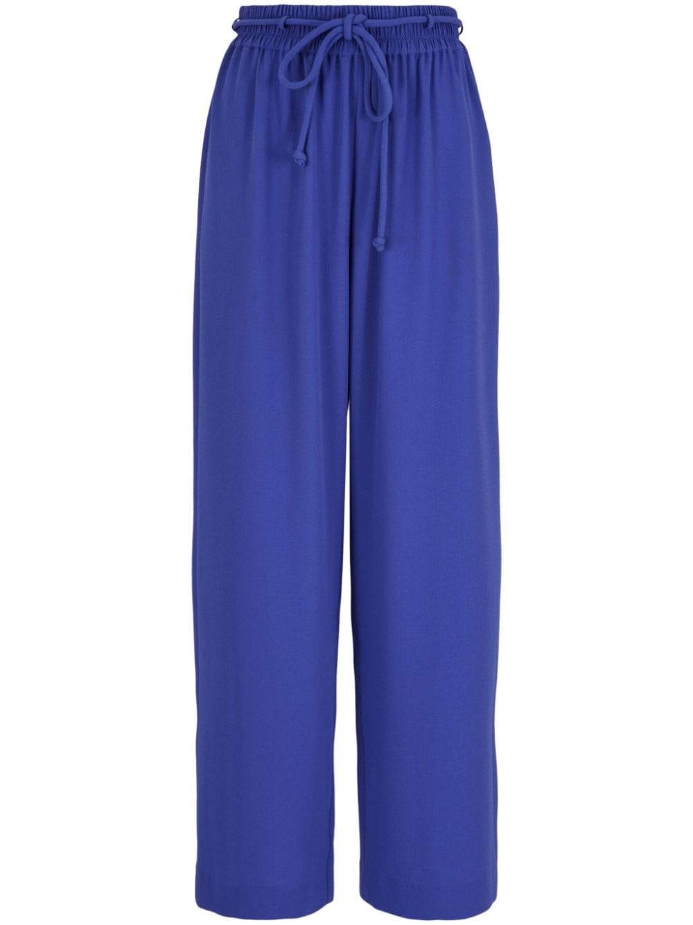 Emporio Armani elasticated-waist straight-leg trousers - Blue von Emporio Armani