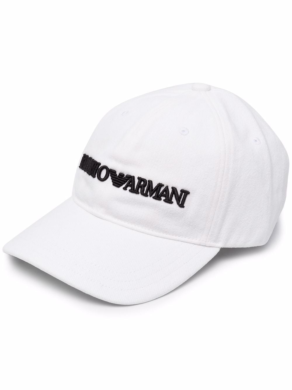 Emporio Armani embroidered logo baseball cap - White von Emporio Armani