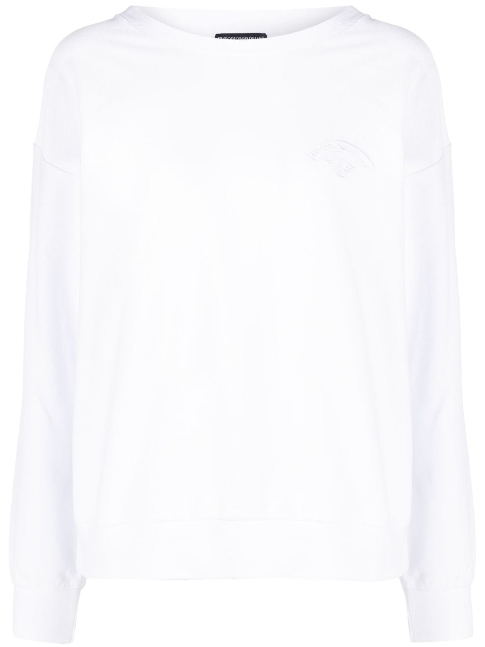 Emporio Armani embroidered-logo sweatshirt - White von Emporio Armani