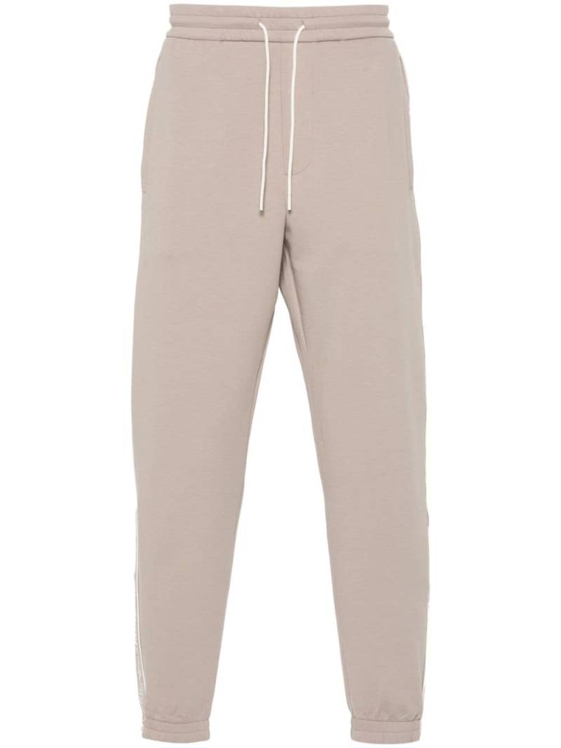 Emporio Armani embroidered-logo track pants - Neutrals von Emporio Armani