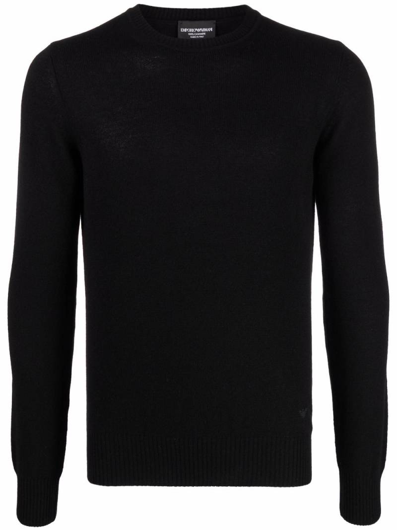 Emporio Armani fine-knit cashmere jumper - Black von Emporio Armani