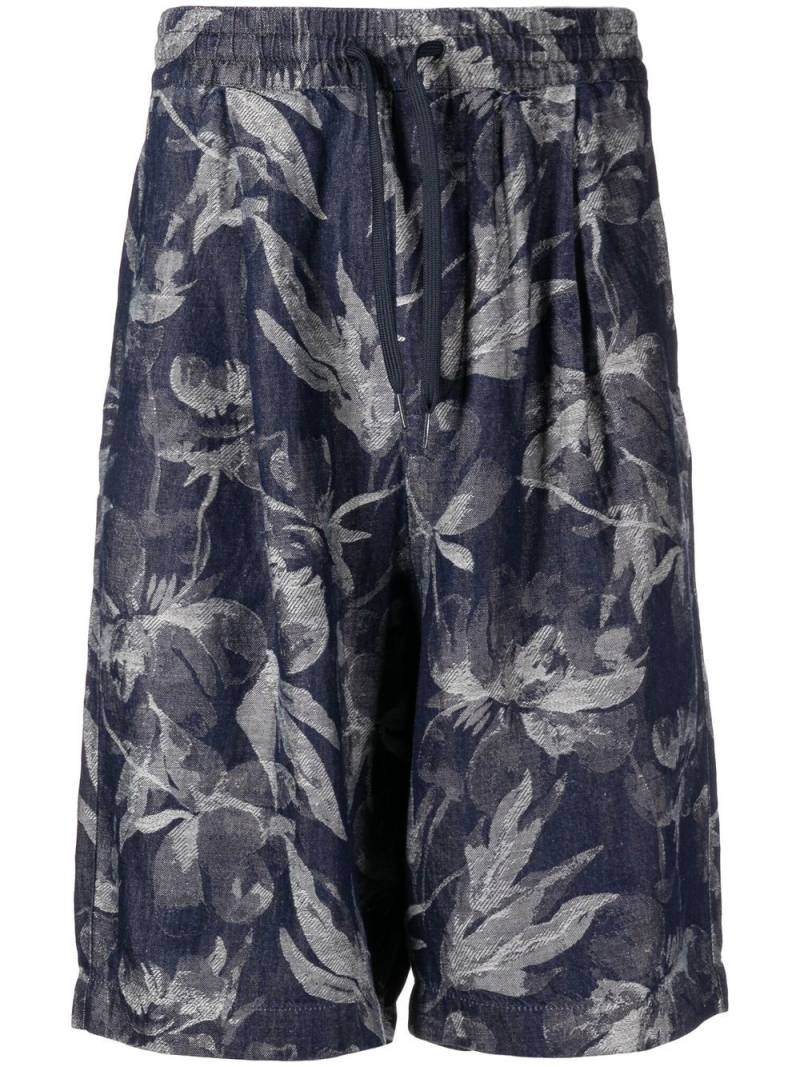 Emporio Armani floral-pattern Bermuda shorts - Blue von Emporio Armani