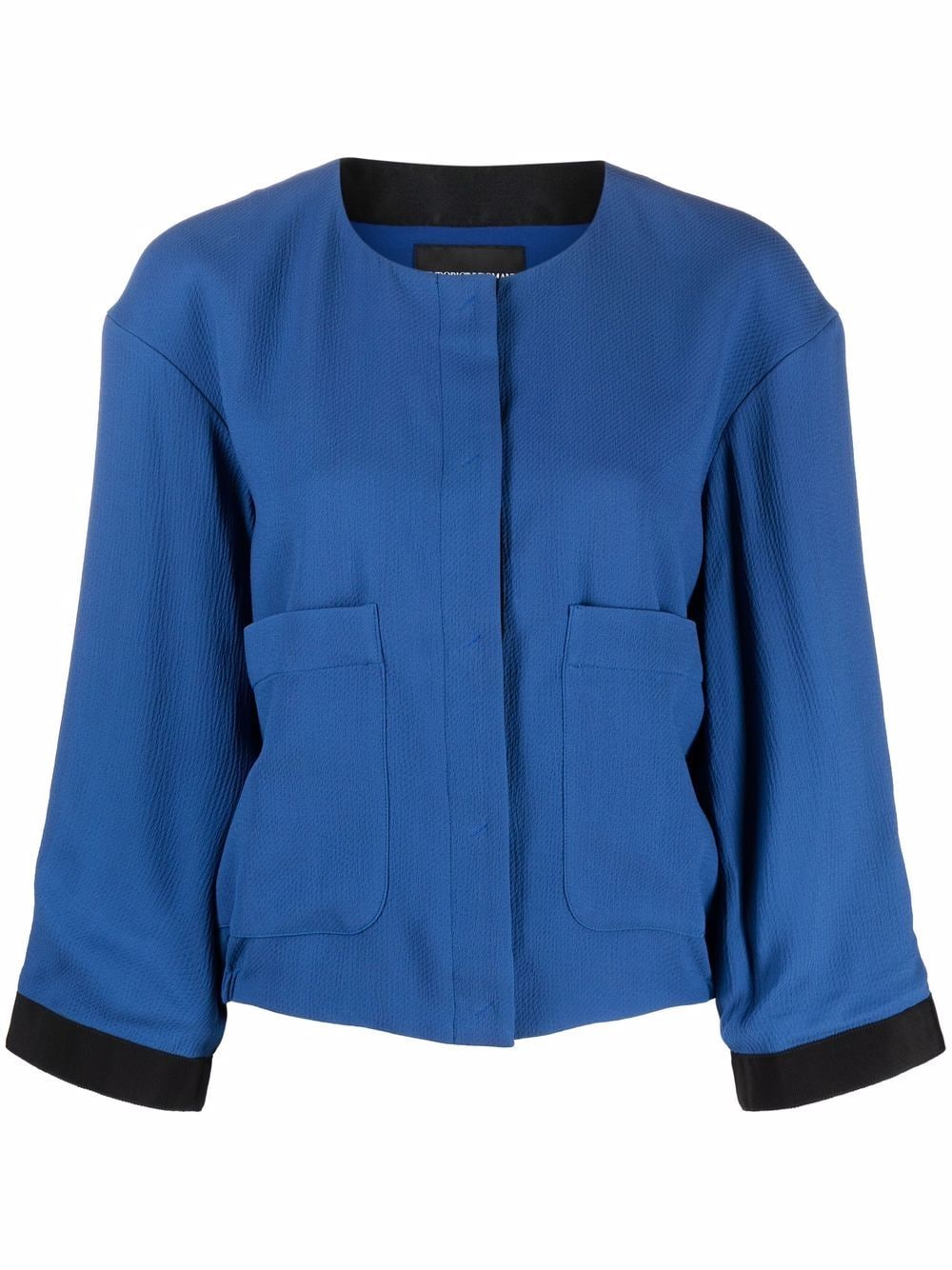 Emporio Armani funnel-neck jacket - Blue von Emporio Armani