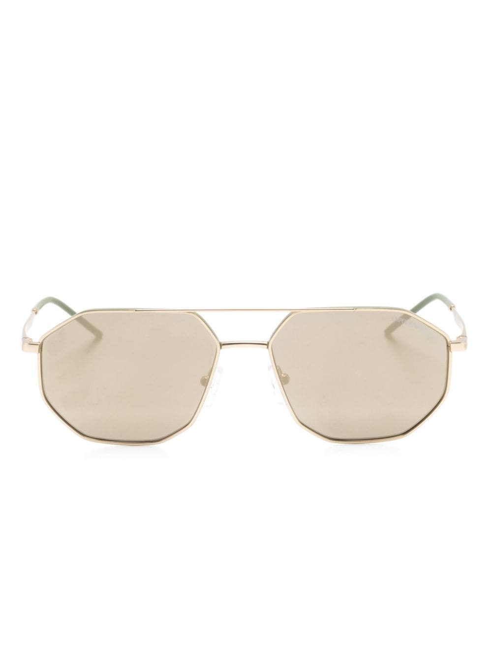 Emporio Armani geometric-frame sunglasses - Gold von Emporio Armani