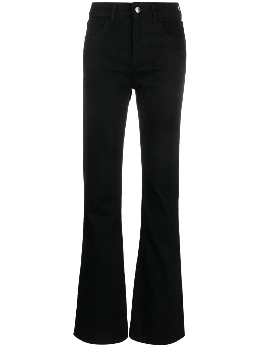 Emporio Armani high-rise flared jeans - Black von Emporio Armani