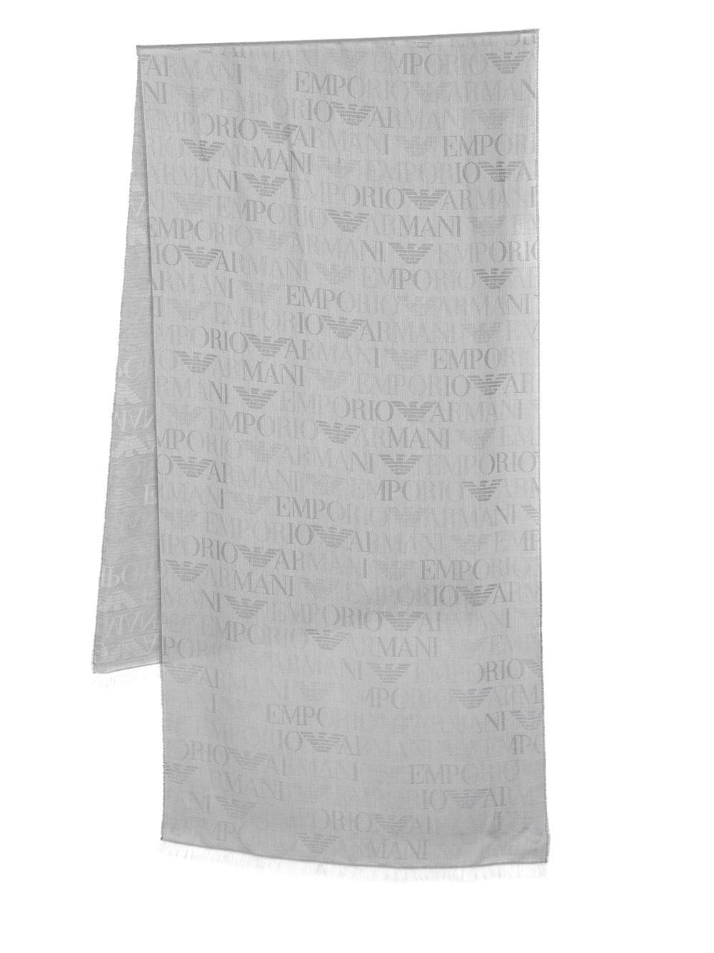 Emporio Armani jacquard-logo scarf - Grey von Emporio Armani